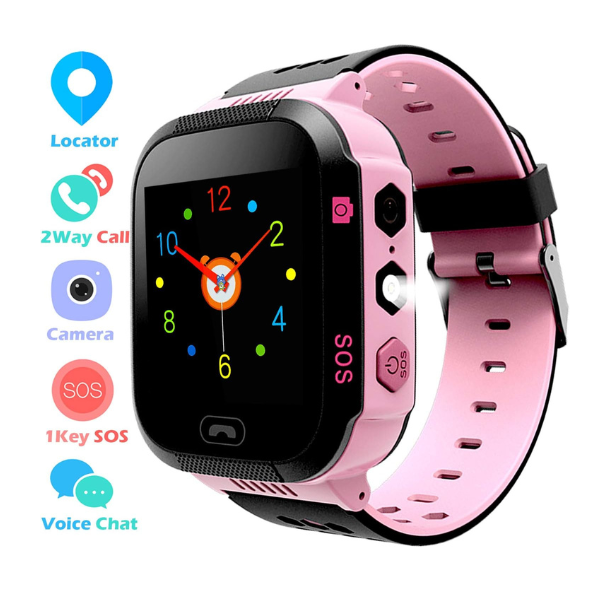 Montre Connectée Enfant Smart Kids – GPS, Appels, Caméra & Bouton SOS – Rose