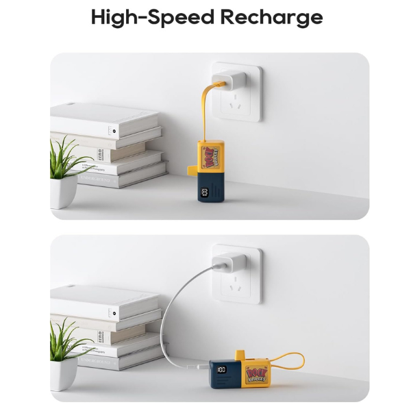 Power Bank Earldom PD43 5000mAh avec Charge Rapide USB-C 30W, Compacte et Puissante