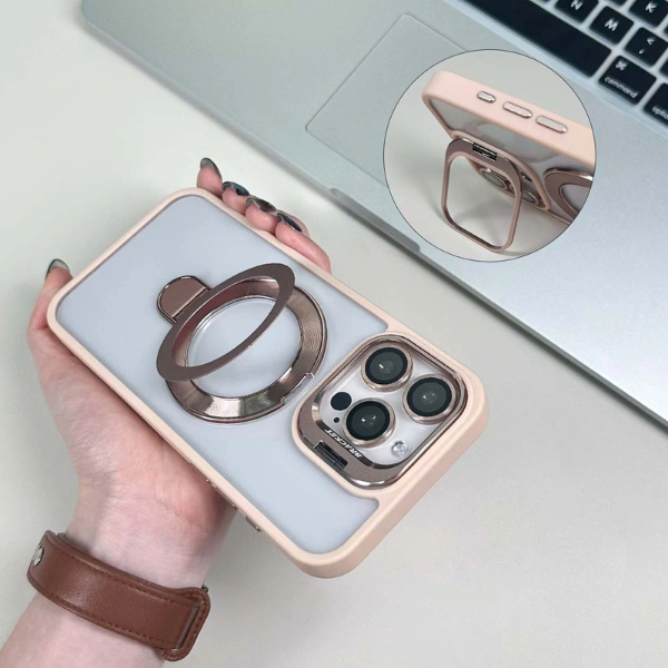 Coque Double Support Magnétique MagSafe pour iPhone – Protection Luxe Anti-Choc & Support Intégré