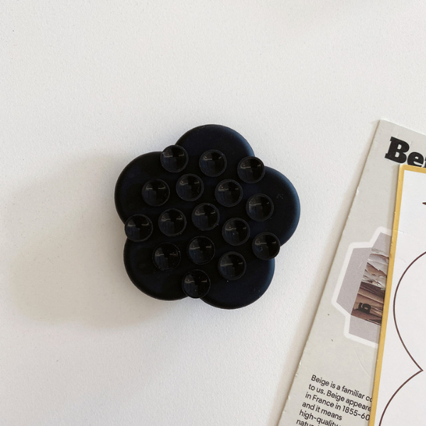 Support Téléphone Télescopique à Ventouse Motif Fleur – Grip & Support Pliable pour iPhone