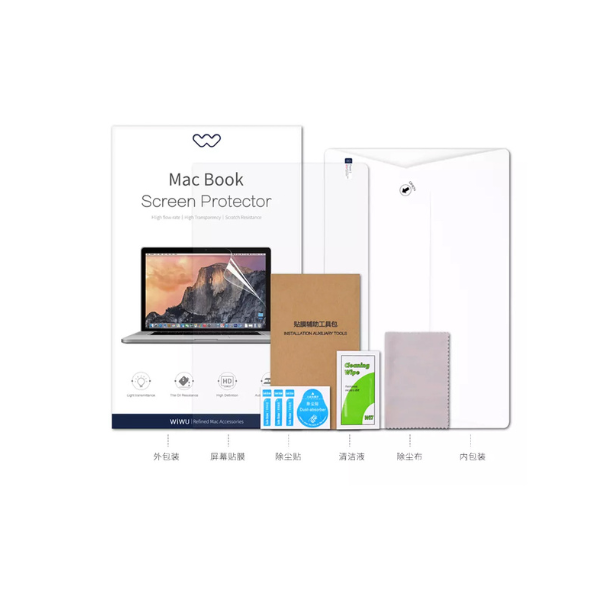 Film de Protection Écran Ultra Clair Anti-Rayures WIWU Screen Protector Film pour MacBook