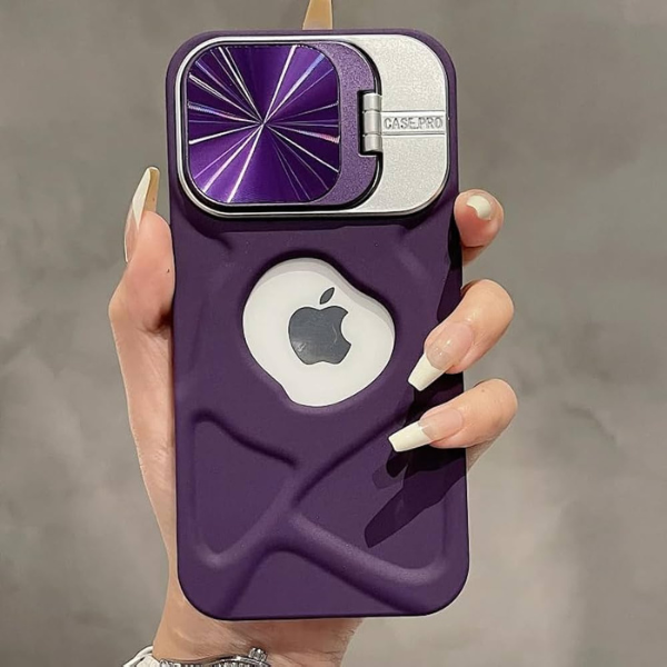 Coque 3D Déformable Violet pour iPhone 15 Pro Max – Effet Relief Unique, Antichoc & Prise en Main Confortable