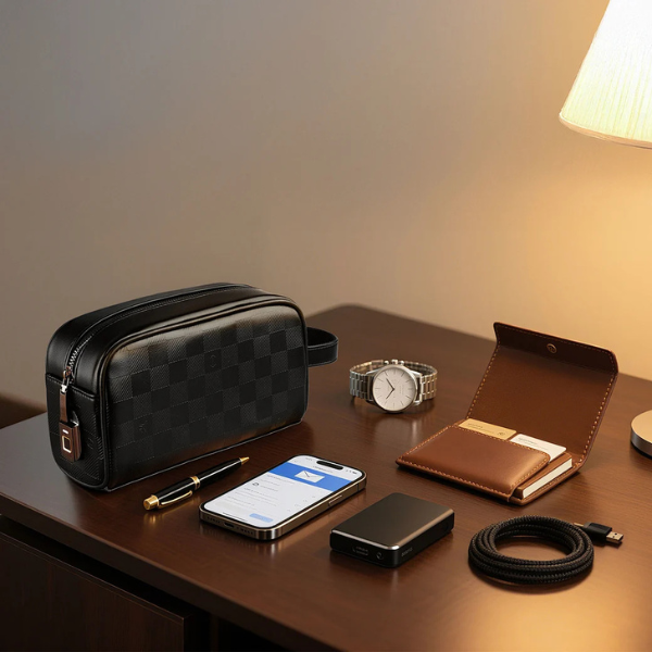 Pochette Sécurisée avec Verrouillage par Empreinte Digitale WIWU Phantom Fingerprint Lock Pouch