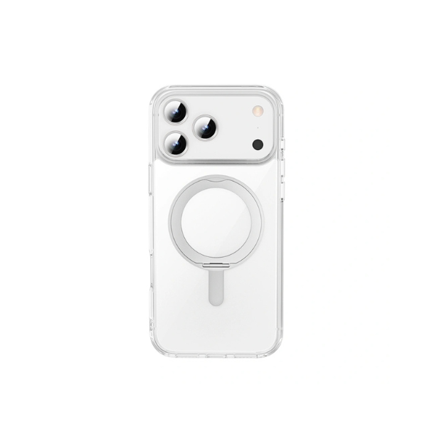 Coque WiWU iShield Ultra MCC-201 pour iPhone 17 Pro Max 6,9" – Transparente Magnétique MagSafe avec Support Rotatif 360° et Protection Antichoc