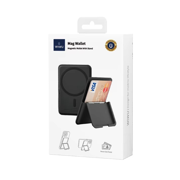 Portefeuille MagSafe WiWU Mag Wallet MW-001 – Support Magnétique Ultra-Fin pour Cartes, Élégant & Sécurisé