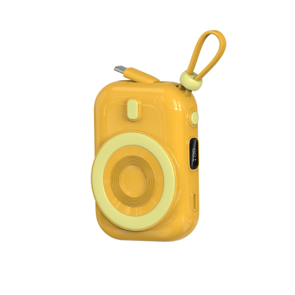 Batterie Externe Magnétique WiWU Snail 9600mAh – Charge Rapide Sans Fil & Câble Intégré