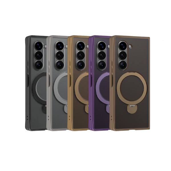 Galaxy Z Fold Case – 360° Invisible Rotating Stand + Wireless-Charging Compatible