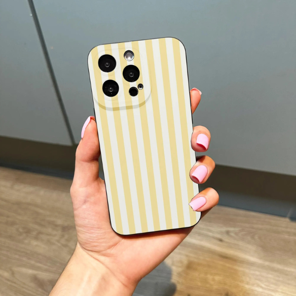 Coque iPhone Cute Striped Design Aesthetic Protection Tout-en-Un