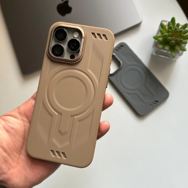 Coque Silicone MagSafe Robot Design Pour iPhone & Samsung