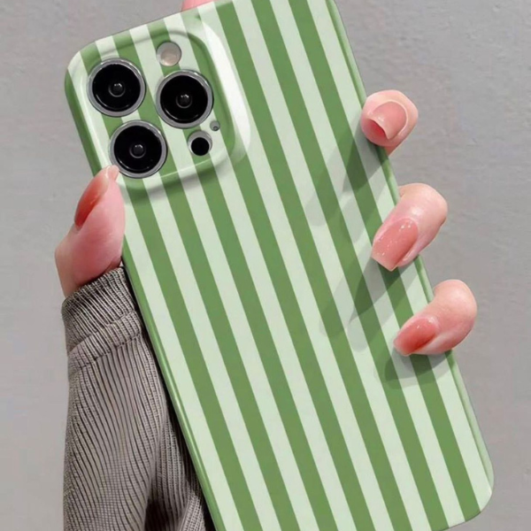 Coque iPhone Cute Striped Design Aesthetic Protection Tout-en-Un