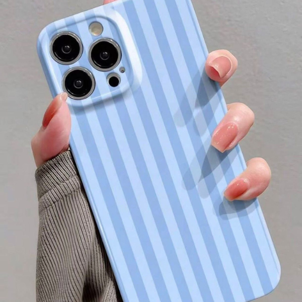 Coque iPhone Cute Striped Design Aesthetic Protection Tout-en-Un
