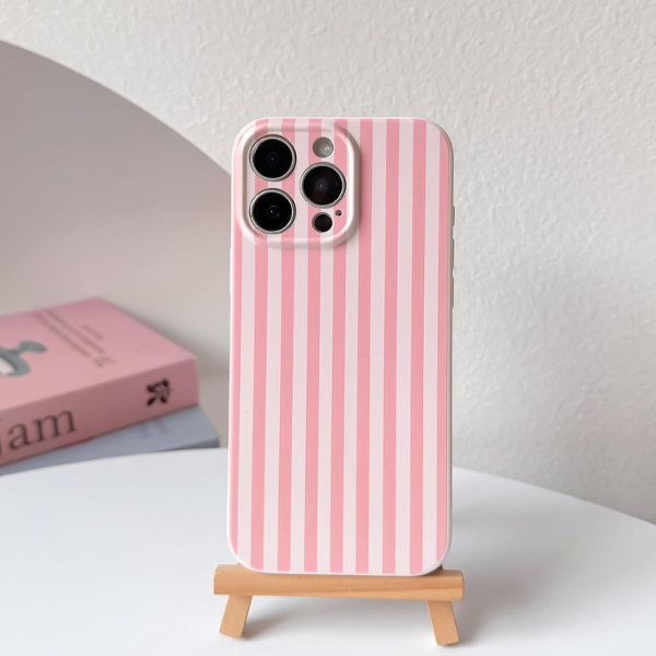Coque iPhone Cute Striped Design Aesthetic Protection Tout-en-Un