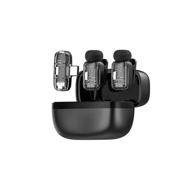 WiWU Duo WM008 – Micro-Cravate Sans Fil avec Réduction de Bruit Active (ANC) | Audio Clair pour Enregistrement et Streaming
