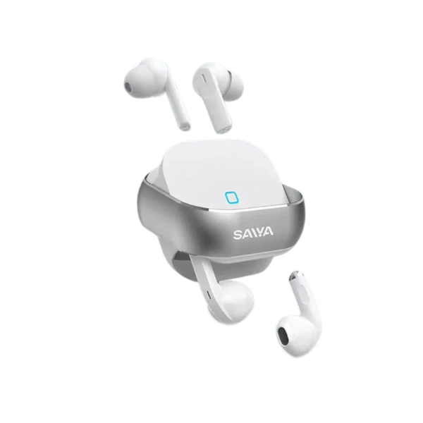 Écouteurs Sans Fil 4-en-1 True Wireless – Bluetooth 5.3, Réduction de Bruit & Boîtier de Charge – Saiva