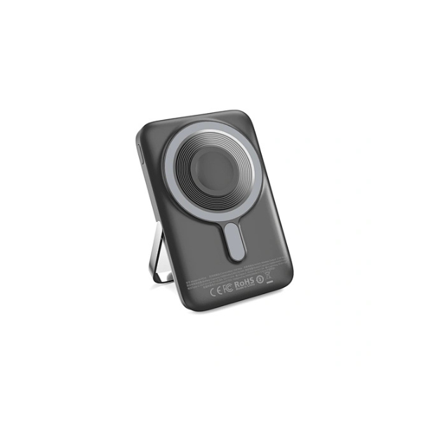 Power Bank Magnétique Sans Fil WiWU WI-P018 Elite 10000mAh – Charge Rapide 15W, Support Intégré, Écran LED, USB-C PD