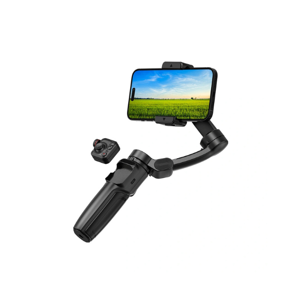 Trépied Selfie Stick Intelligent WiWU WI-SE016 – Suivi AI, Stabilisateur 3 Axes, Lumière LED, Télécommande Bluetooth, Support Smartphone