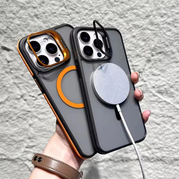 Coque Magnétique Bracket Case pour Iphone – Compatible MagSafe & Support Camera & Protection Camera
