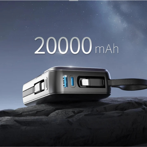 Batterie Externe WiWU Galaxy 35W – Power Bank 20000mAh avec Câbles Intégrés et Charge Rapide