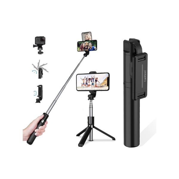 Perche Selfie Earldom ET-ZP23 Sans Fil 3-en-1 avec Trépied Bluetooth & Télécommande Portable