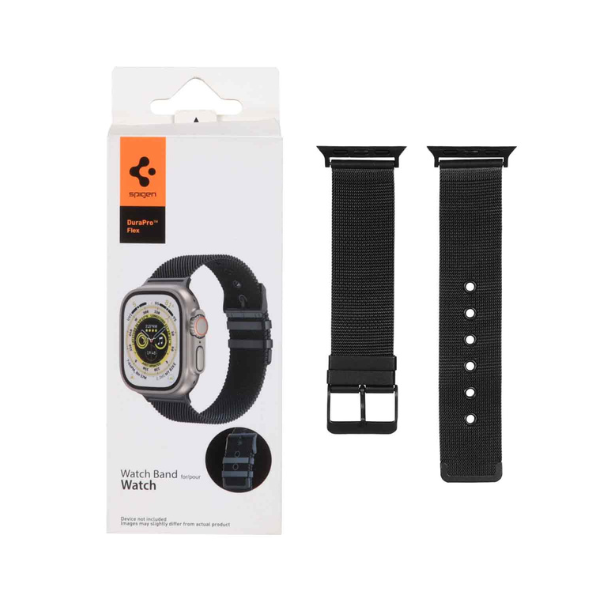 Bracelet magnétique Spigen en acier inoxydable pour Apple Watch 38 / 40 / 41 mm Magnetic Milanese Loop –– Ajustable, élégant et confortable