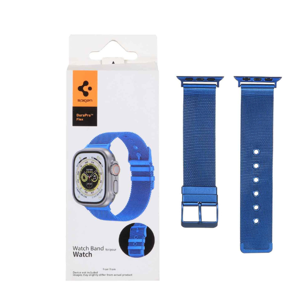 Bracelet magnétique Spigen en acier inoxydable pour Apple Watch 38 / 40 / 41 mm Magnetic Milanese Loop –– Ajustable, élégant et confortable