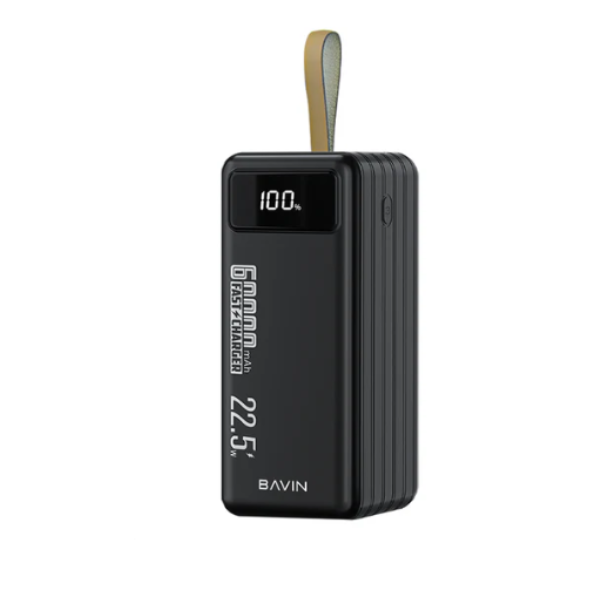 Power Bank BAVIN PC053S 60000mAh 22.5W – Batterie Externe Haute Capacité avec Charge Rapide & Multi-Ports – Performance Longue Durée