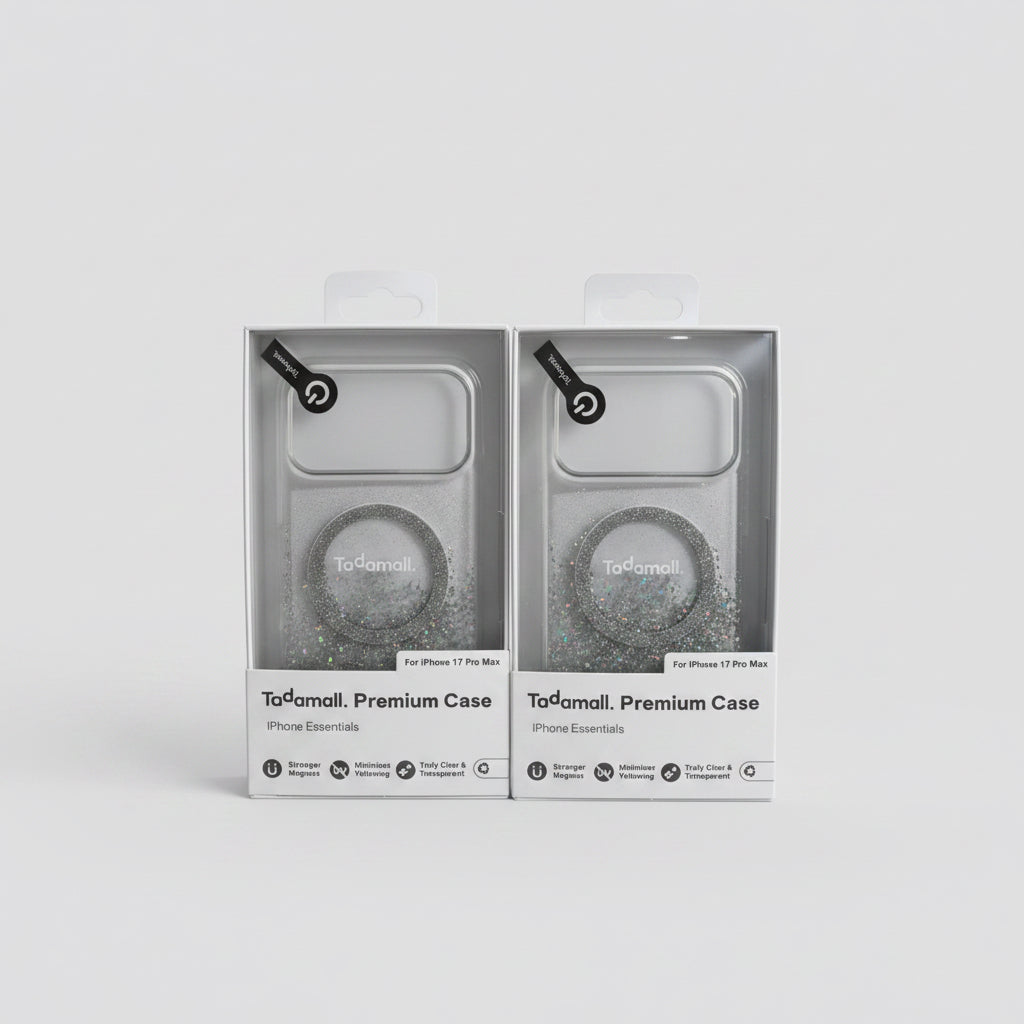 Coque Transparente Pailletée MagSafe pour iPhone 17 Pro & iPhone 17 Pro Max – Protection Premium Antichoc