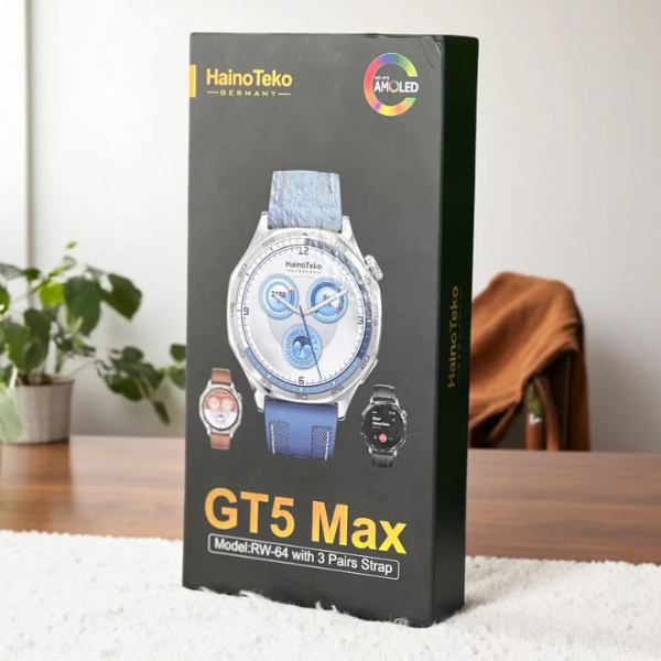 Montre Connectée HainoTeko GT5 MAX (RW-64) — Écran AMOLED + 3 Bracelets Interchangeables