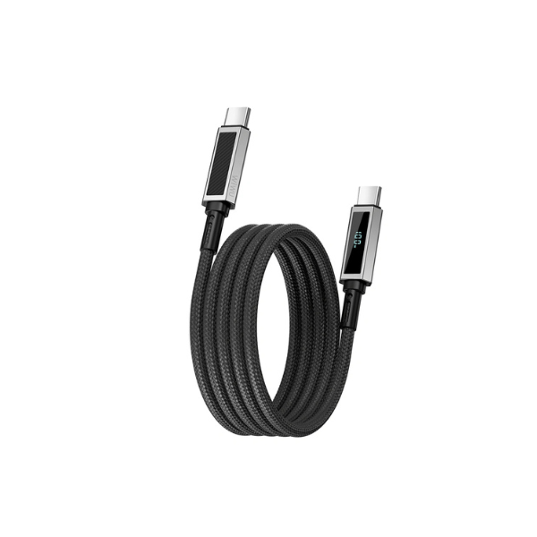 Câble WiWU Warriors Wi-C079 USB-C vers USB-C 100W – Nylon Tressé 1.2M, Charge Rapide PD & Transfert de Données Haute Vitesse