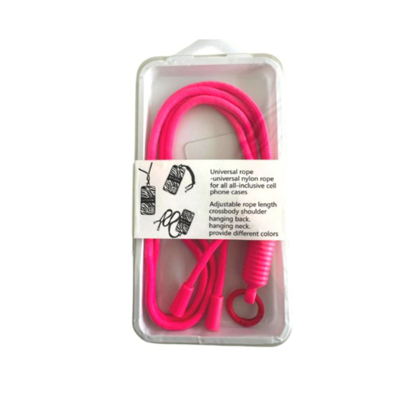 Lanière Universelle Réglable pour Smartphone – Cordon Fin Orange Ultra-Résistant