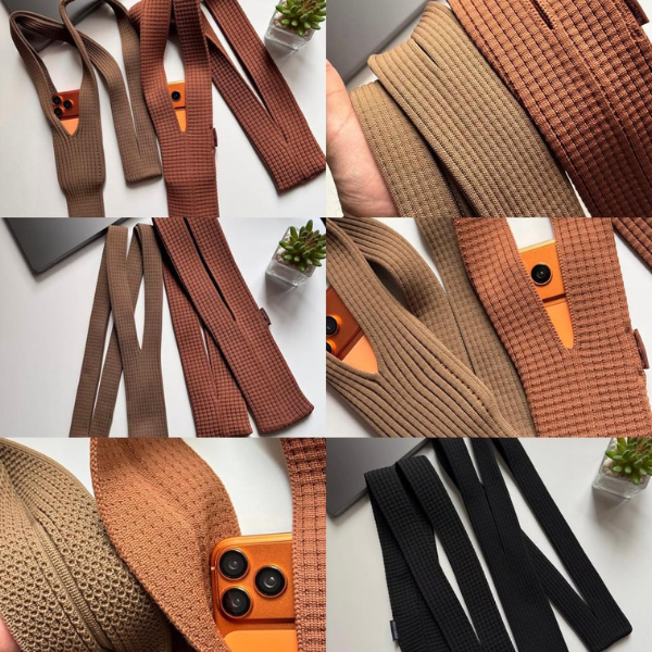 Housse Longue Élastique Douce pour Téléphone 80 cm – Tissu Stretch , Protection Style & Confort Marron