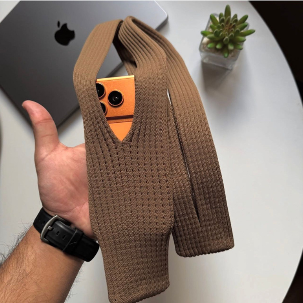 Housse Longue Élastique Douce pour Téléphone 80 cm – Tissu Stretch , Protection Style & Confort Marron