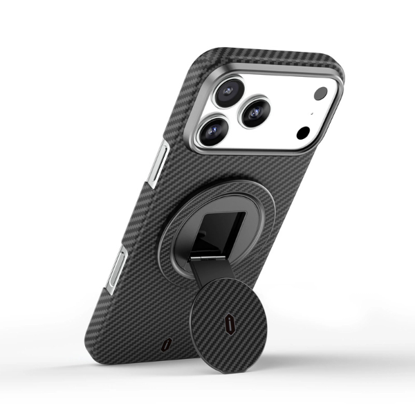 WiWU Warriors MW-008 – Support Anneau Magnétique 360° en Fibre d’Aramide avec Aimant | Grip & Kickstand Premium