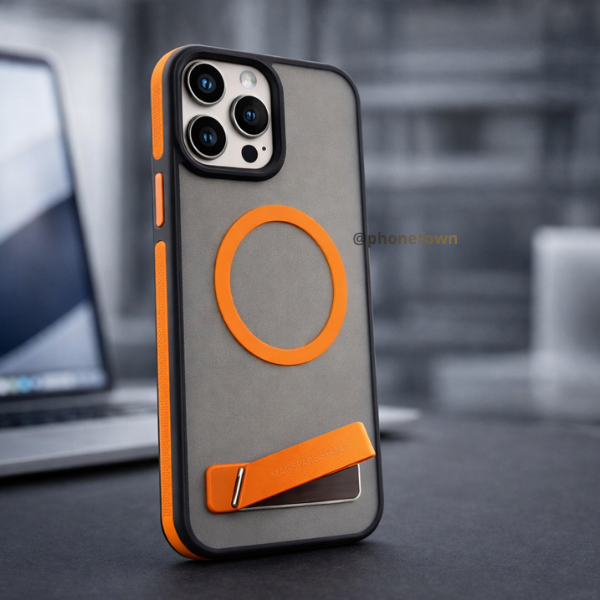 Coque MagSafe Premium Pour iPhone avec Support Intégré et Protection Camera – Protection Antichoc iPhone