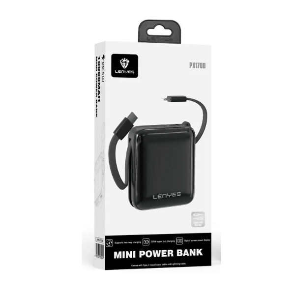 Power Bank LENYES PX270D 20000 mAh – Batterie Externe Haute Capacité, Charge Rapide Quick Charge USB-C & USB-A Universelle