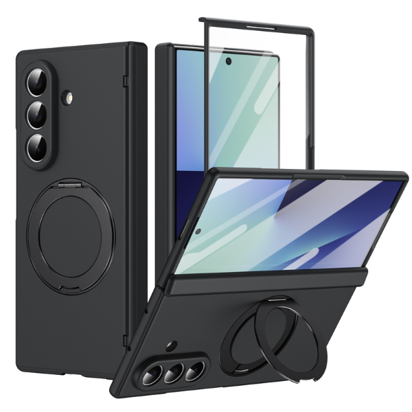 Coque Samsung Galaxy Z Fold Magnétique Premium avec Protection de Charnière & Support Rotatif 360° Compatible Magsafe