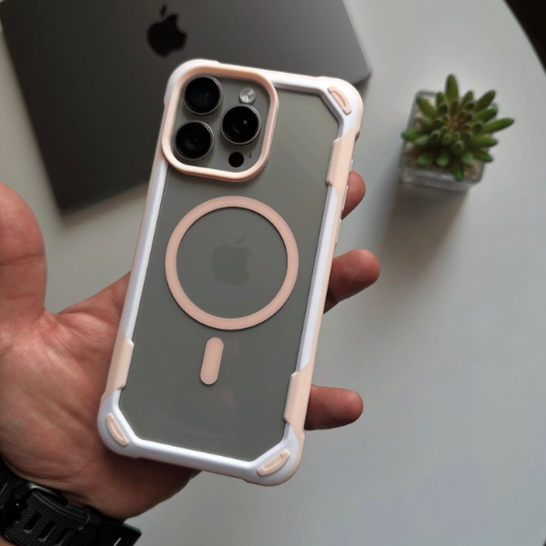 Coque Transparente de Luxe avec Recharge Sans Fil Magnétique pour iPhone – Protection Premium & Alignement MagSafe