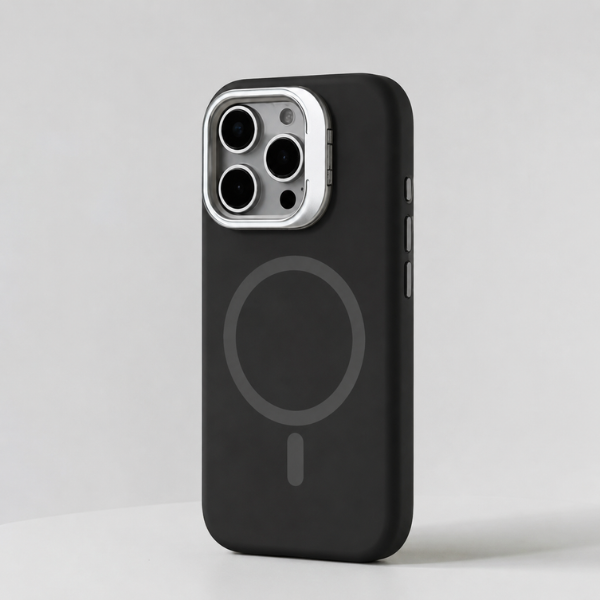 Coque Liquid Silicone MagSafe avec Support Intégré et Protection Camera – Protection Premium pour iPhone