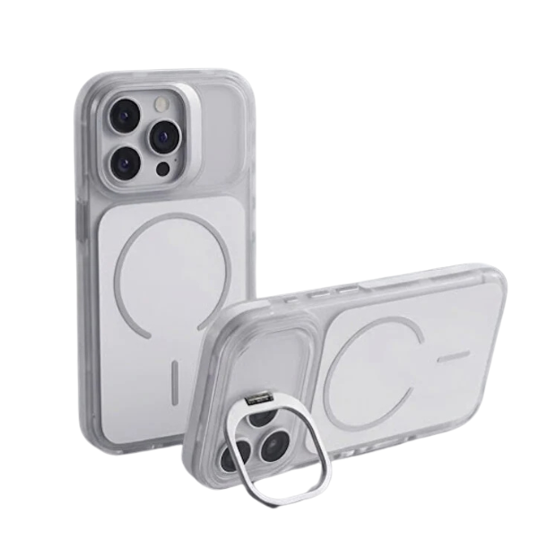 Coque Premium Mat MagSafe avec Support Caméra Métal – Protection Antichoc pour iPhone