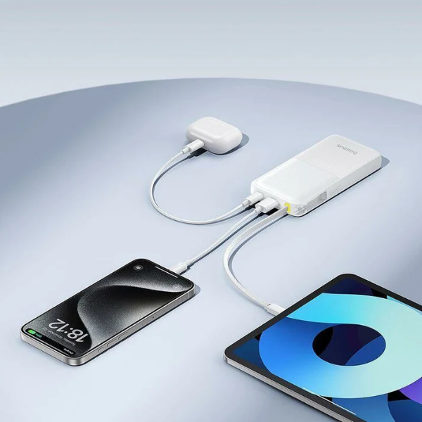 Power Bank Baseus Bipow 10 000 mAh 20W – Batterie Externe avec Câble USB-C Intégré