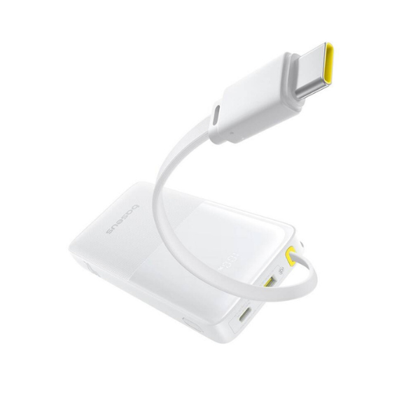 Power Bank Baseus Bipow 10 000 mAh 20W – Batterie Externe avec Câble USB-C Intégré