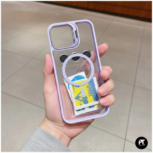 Coque iPhone Transparent avec Support Vidéo - Protection LENS Caméra et MagSafe