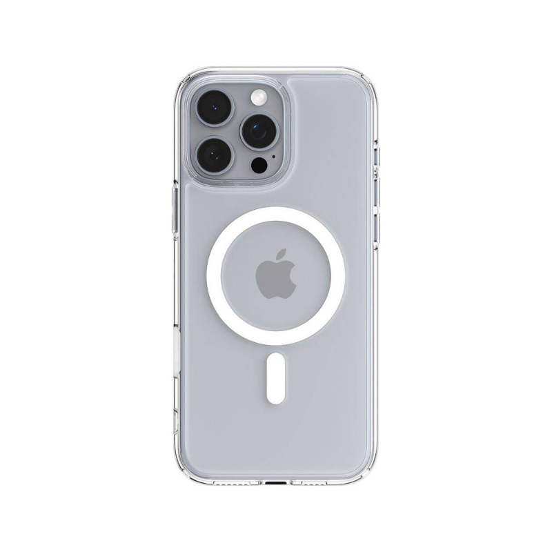 Coque Spigen Ultra Hybrid MagFit pour iPhone – MagSafe Transparent & Blanc