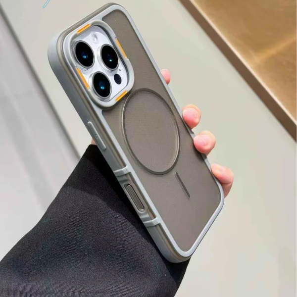 Coque magnétique “Grid Circle”Et Protection Camera pour Smartphone