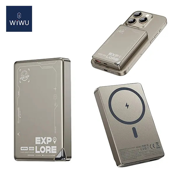 WIWU Ultra Thin Power Bank MagSafe 10 000mAh 15W – Batterie Externe Magnétique Ultra-Fine Wi-P020