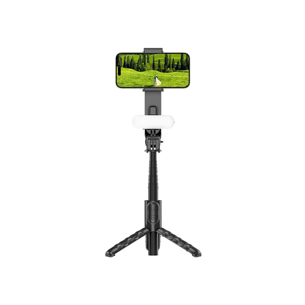 Perche à Selfie Bluetooth WiWU Warriors Wi-SE013 – avec Trépied et Lumière LED Intégrée | Support Smartphone Extensible & Portable