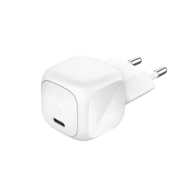 Adaptateur Chargeur Belkin USB-C 20W – Recharge Rapide Certifiée, Compact & Sécurisé