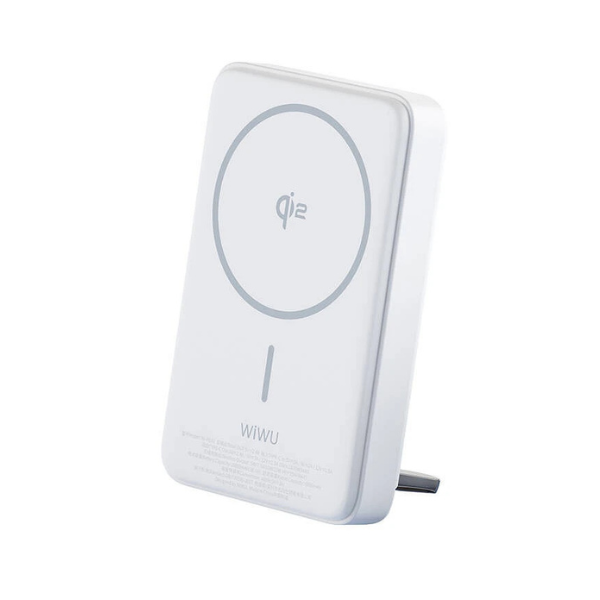 WIWU Power Bank MagSafe Qi2 15W + 30W – Batterie Externe Sans Fil 10 000 mAh – Blanc Élégant