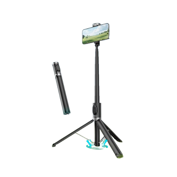 KOOSDA KS-L22 Trépied Selfie Stick Anti-Shake 1.7M – Perche Bluetooth Stable avec Rotation 360°