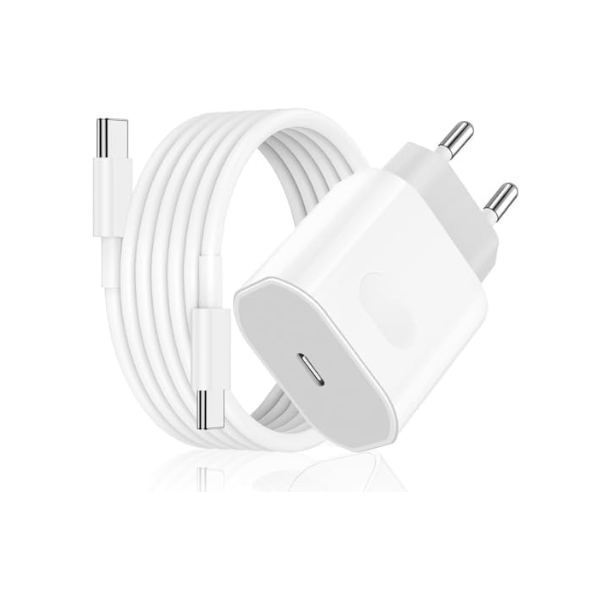 Adaptateur Secteur iPhone 15 Pro Max 35W – USB‑C + Câble USB‑C vers USB‑C Rapide